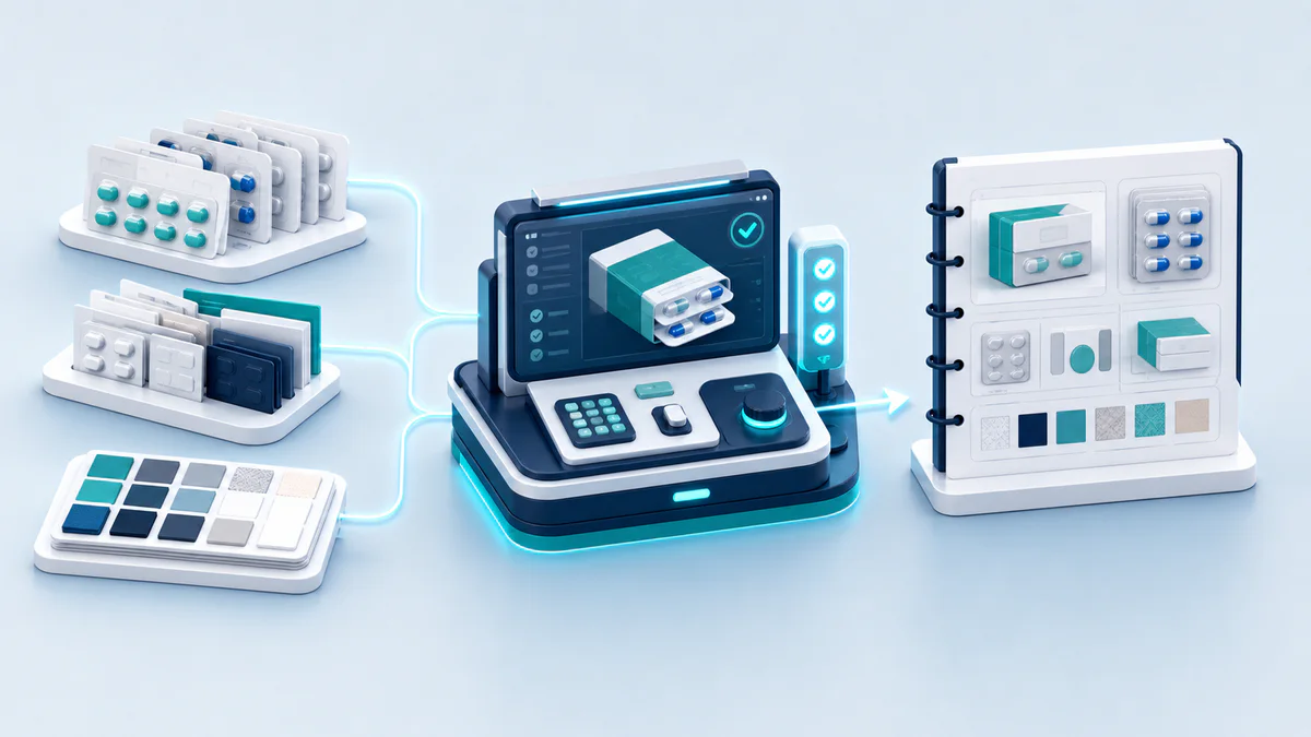 Blister Workbook Builder 3D workflow visualization