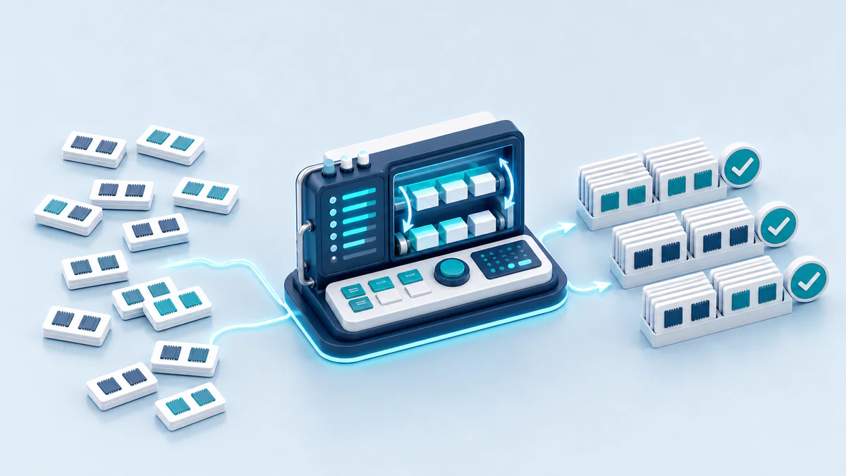Serial Batch Fixer 3D workflow visualization