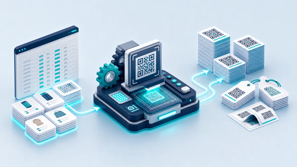 Batch QR Builder 3D workflow visualization