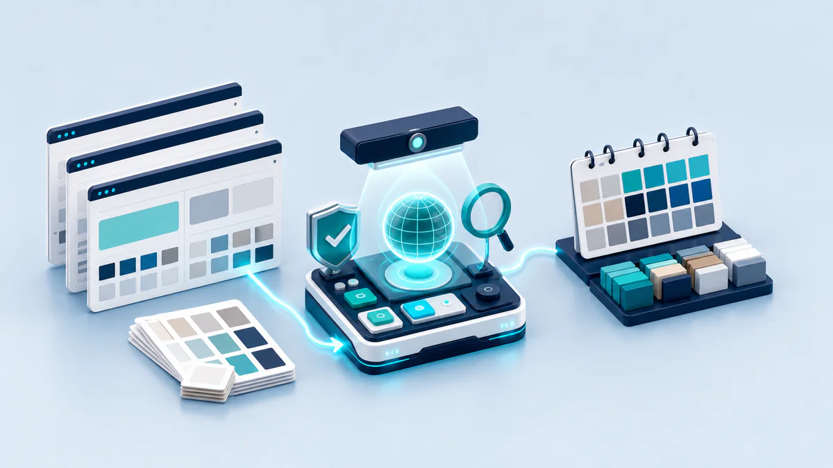 Web Colour Lookup 3D workflow visualization