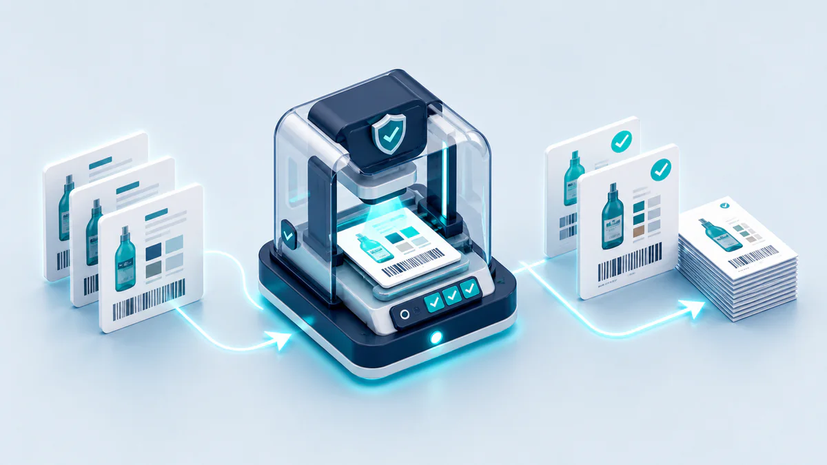Brand Proof Inspector 3D workflow visualization