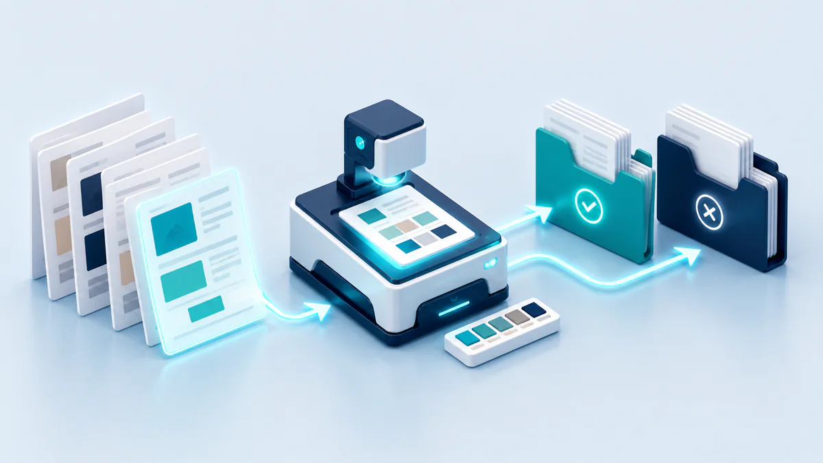 Page Colour Classifier 3D workflow visualization