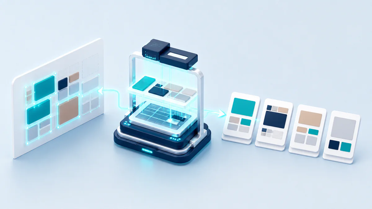 Selection Artboard Builder 3D workflow visualization