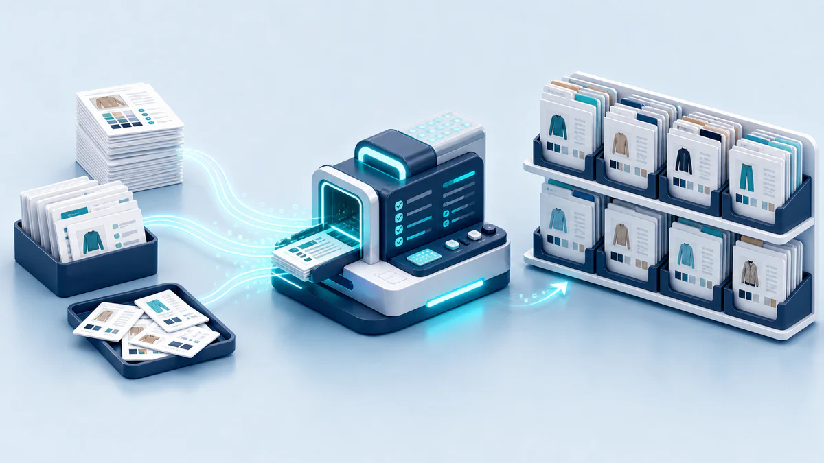 Order File Organizer 3D workflow visualization